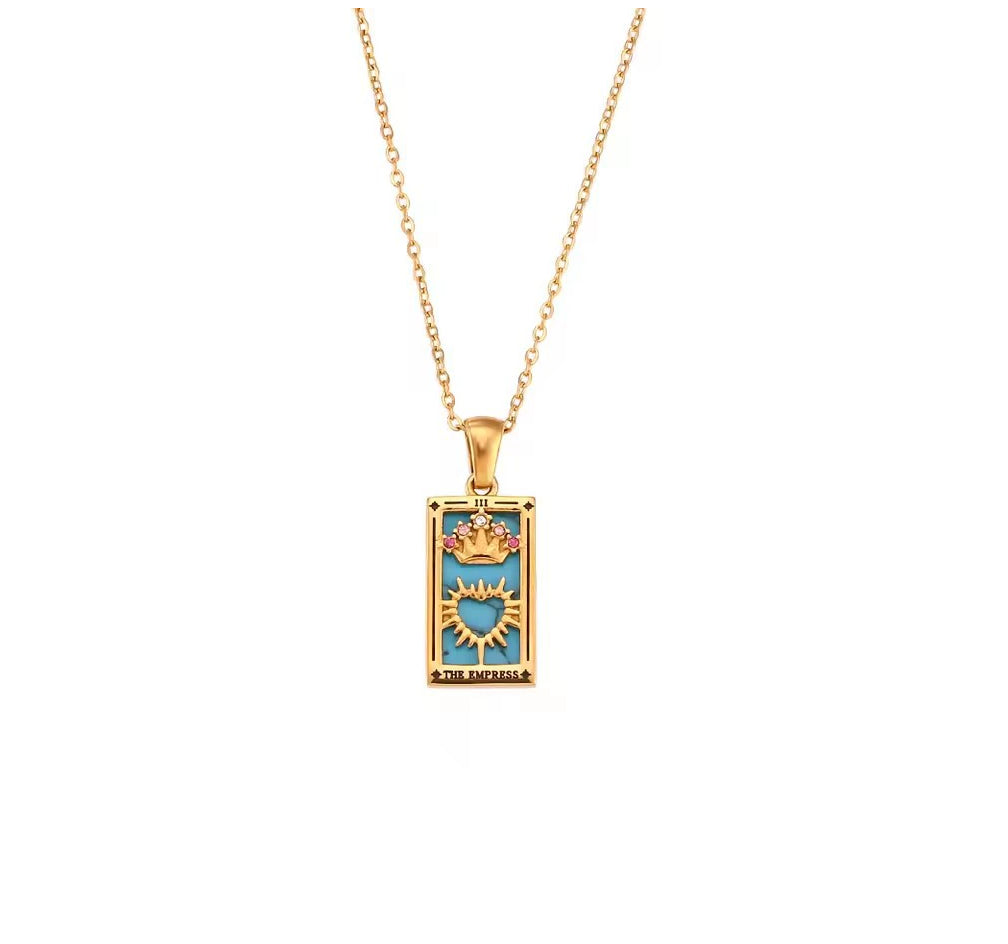 Luxury Tarot Card Pendant Necklace