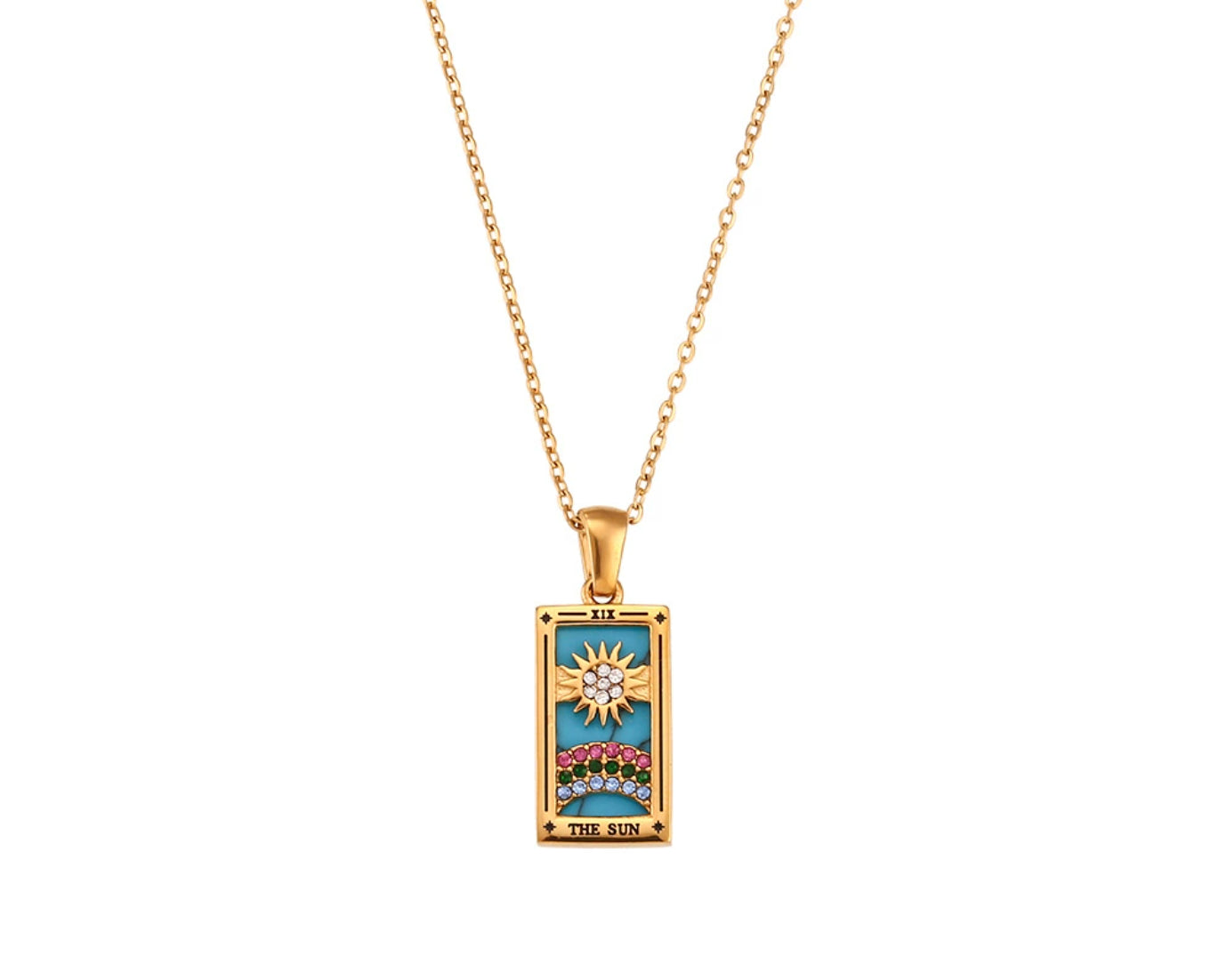 Luxury Tarot Card Pendant Necklace