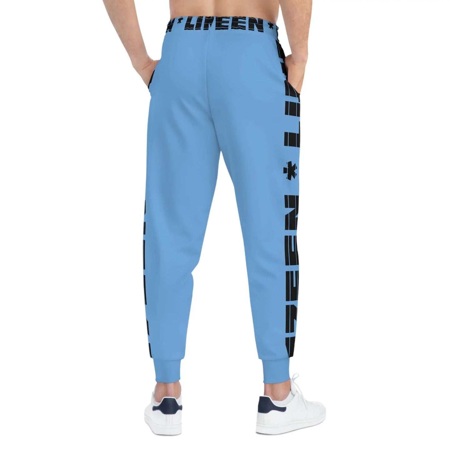 17een Line Unisex Blue Gray Athletic Joggers - IVORYNN
