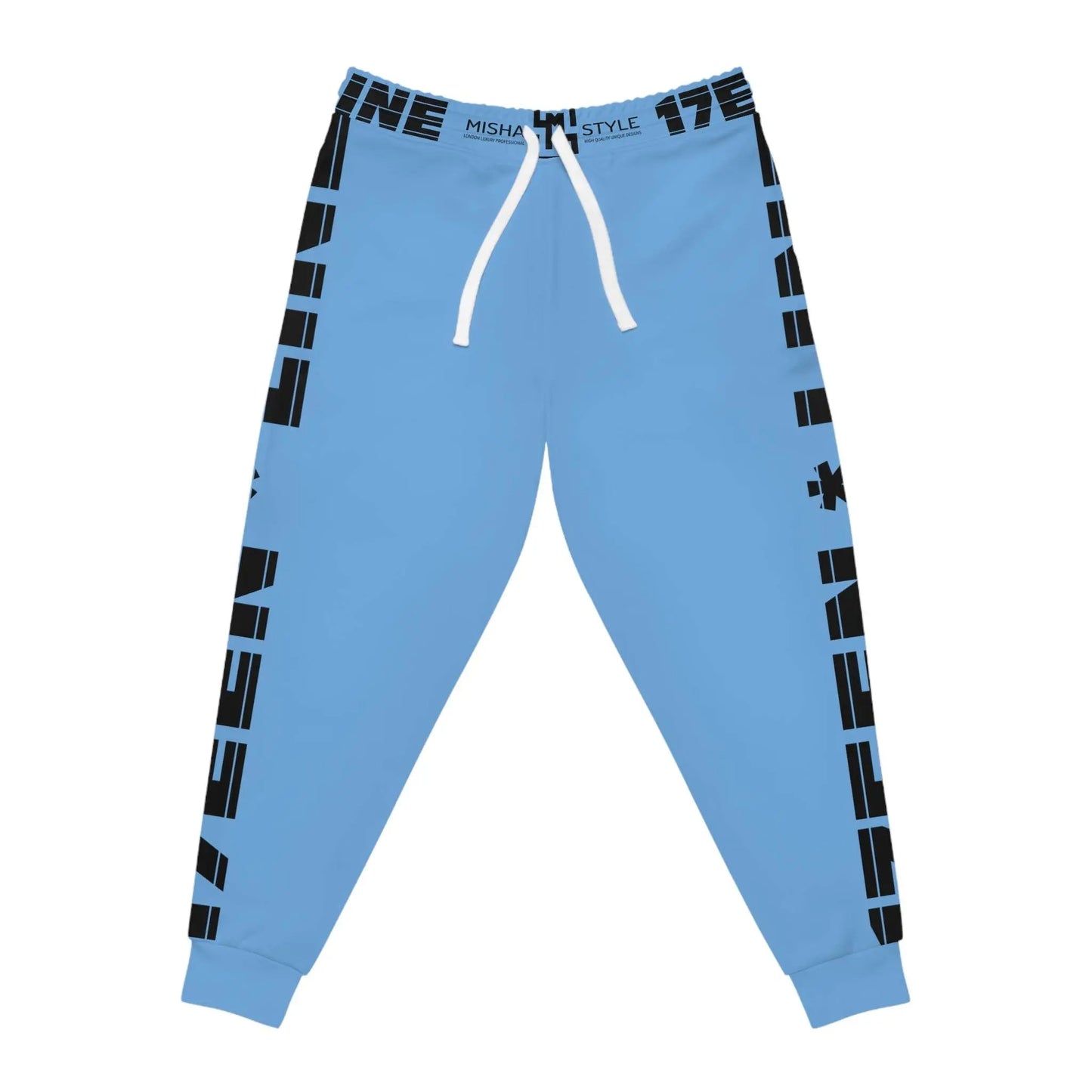 17een Line Unisex Blue Gray Athletic Joggers - IVORYNN