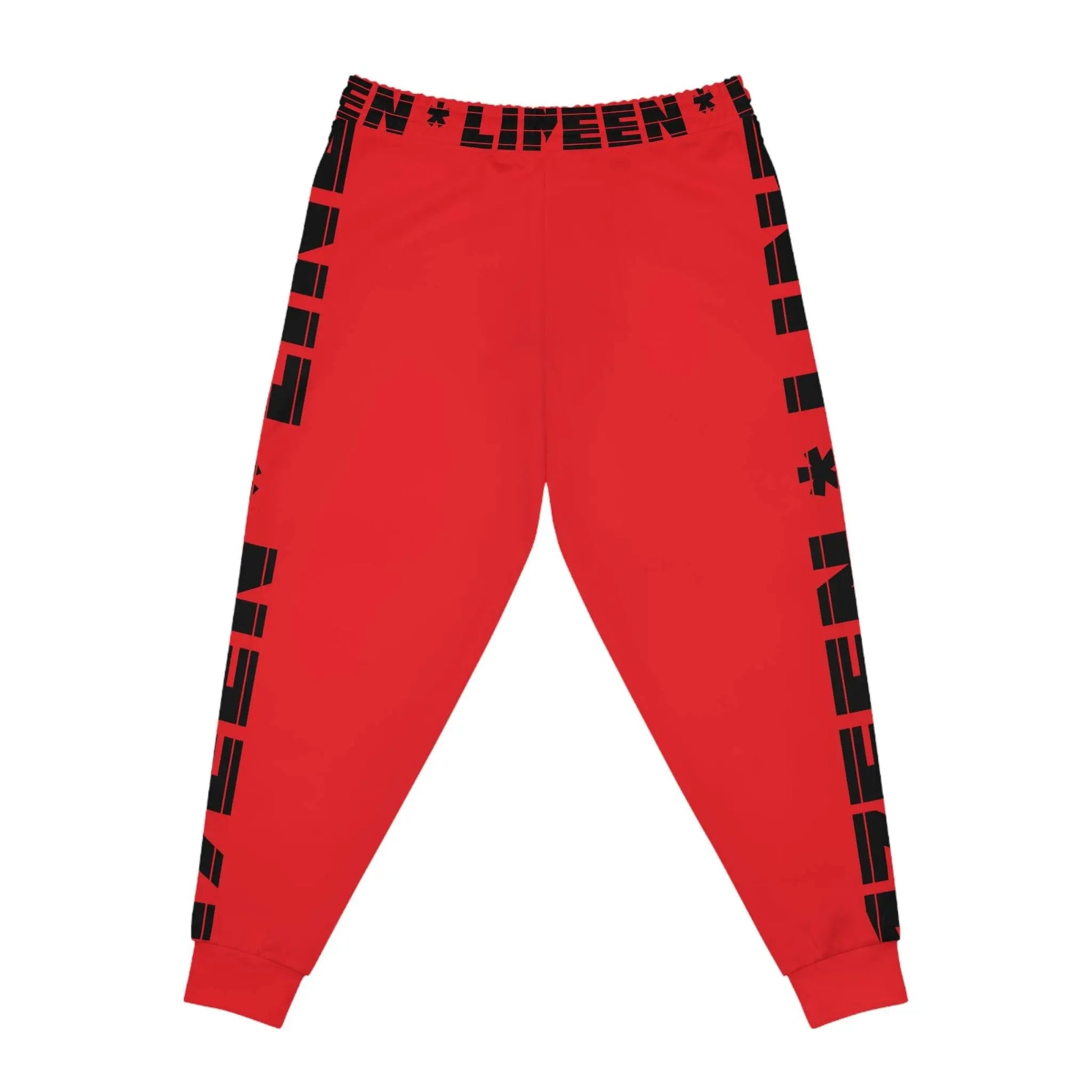 17een Line Unisex Red Athletic Joggers - IVORYNN