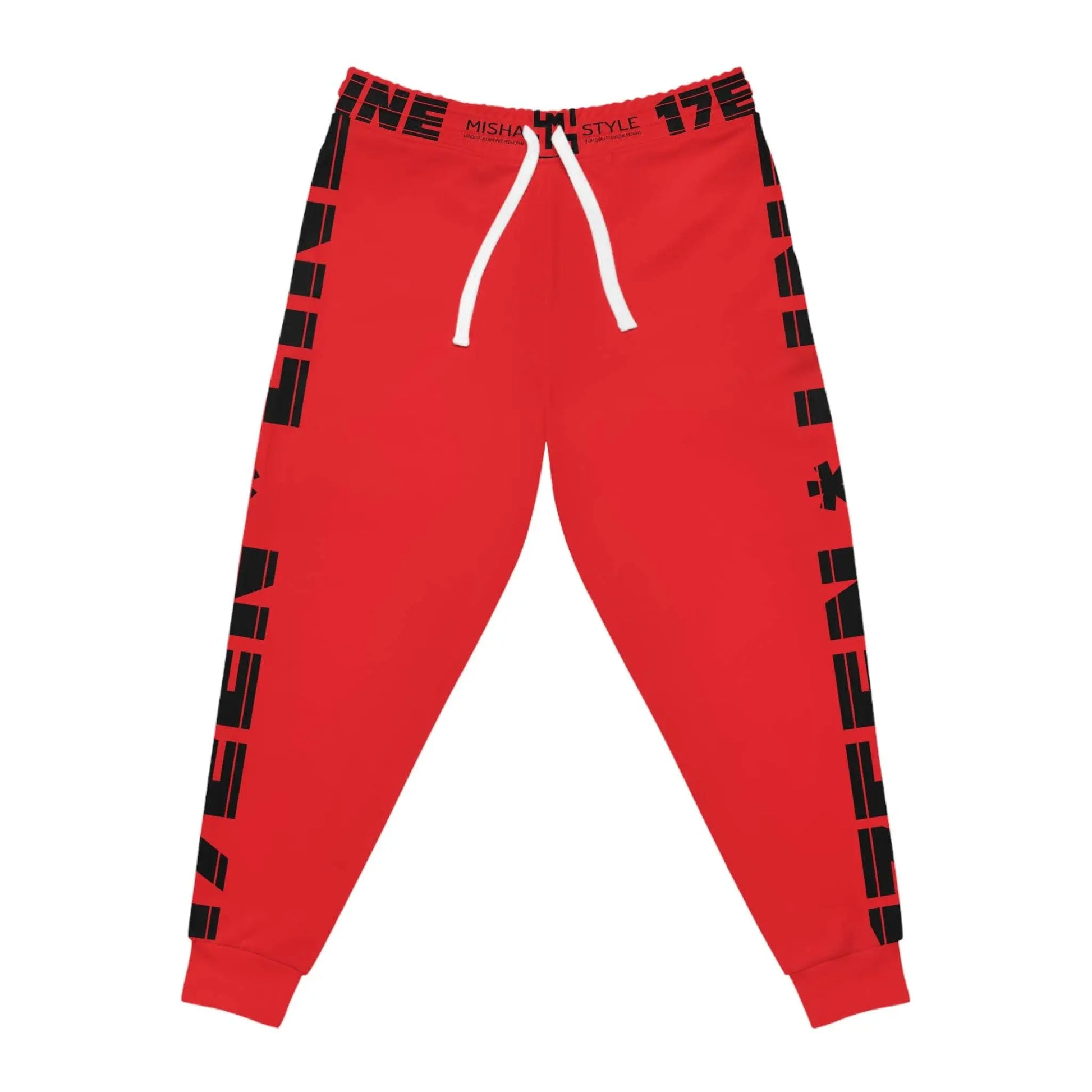 17een Line Unisex Red Athletic Joggers - IVORYNN