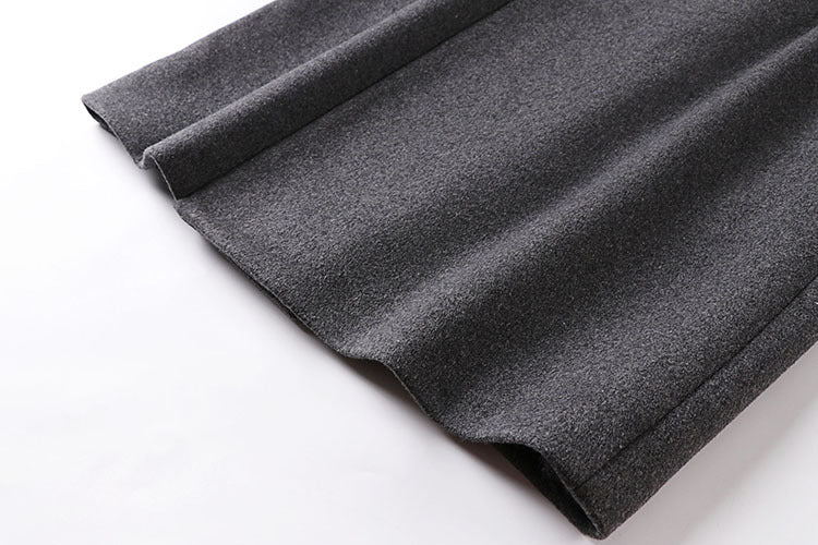 Handsome Woolen Men Grey Coat