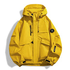 Three-in-One Men Yellow Windproof Jacket