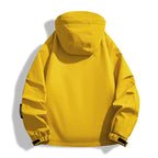 Three-in-One Men Yellow Windproof Jacket