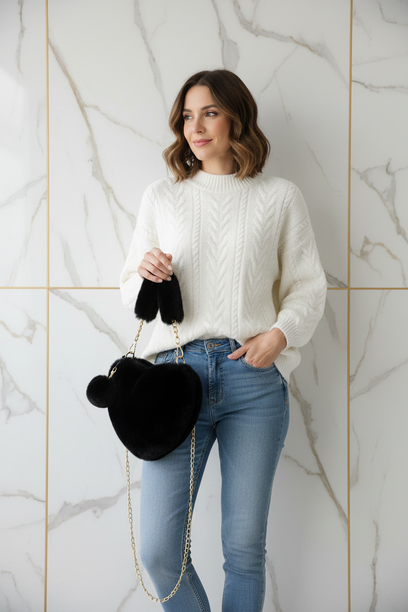 صورة 1 - جينز وسويتر أبيض