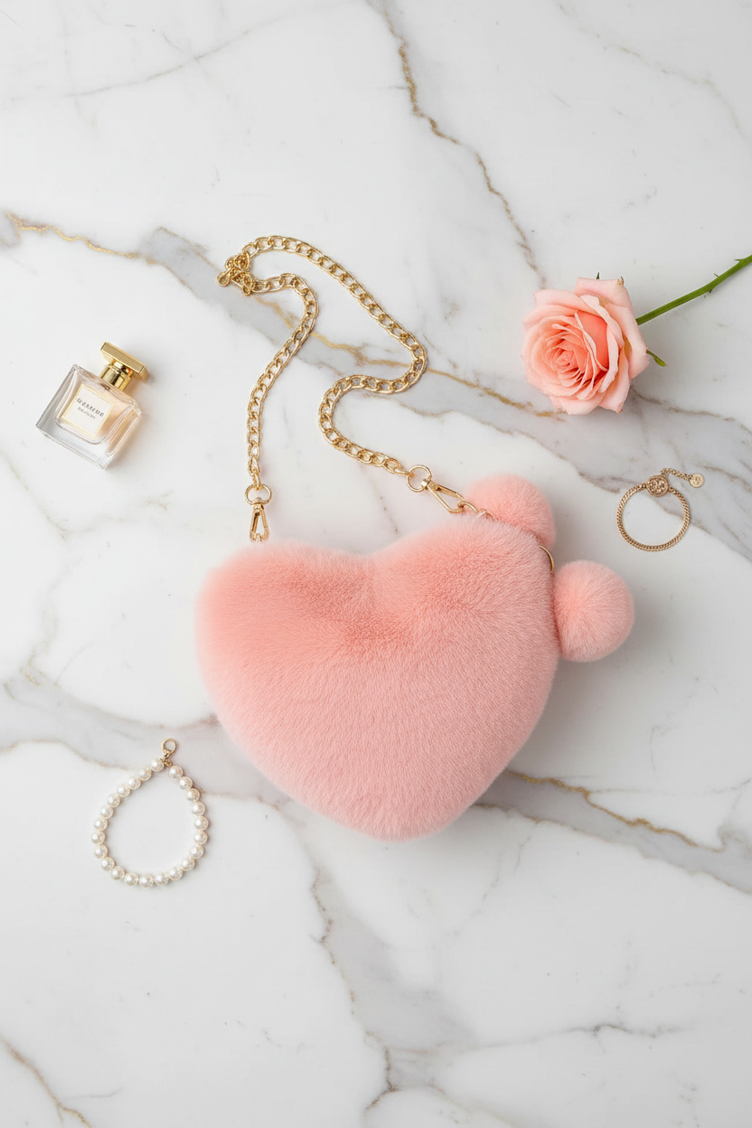 صورة 1 - مع وردة وردية وإكسسوارات ذهبية