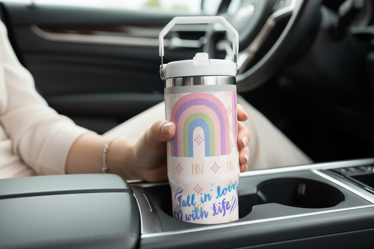 30oz Stainless Steel Holder Friendly Travel Tumbler