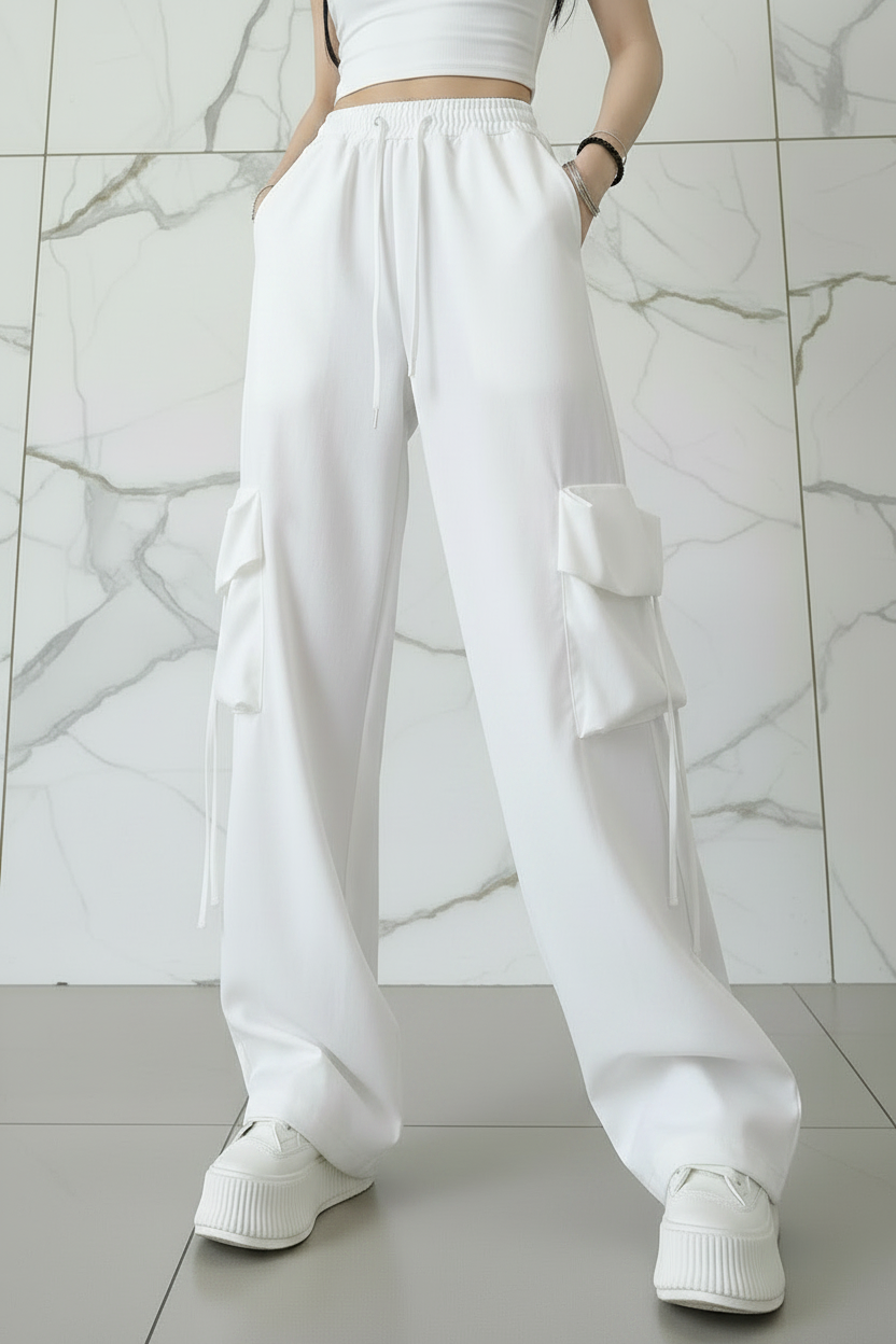 بنطال أبيض - أمام 1