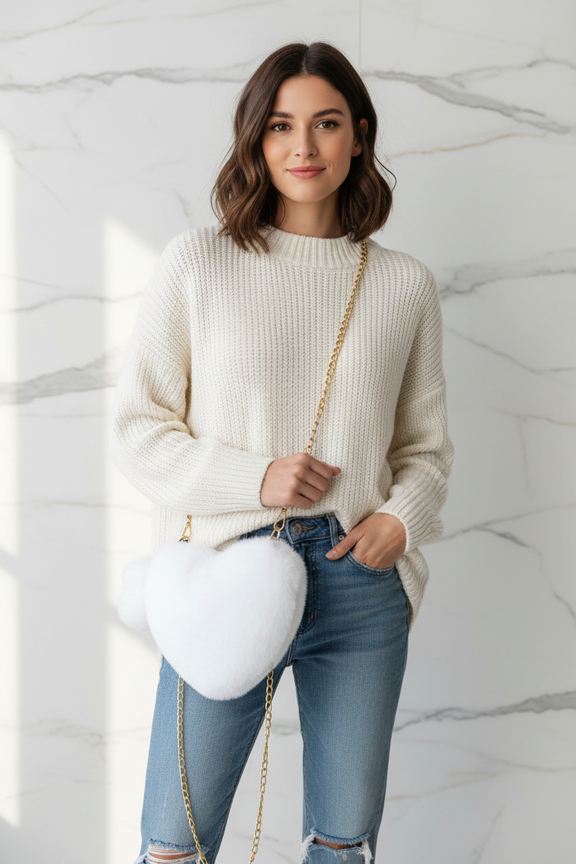 صورة 1 - جينز وسويتر أبيض