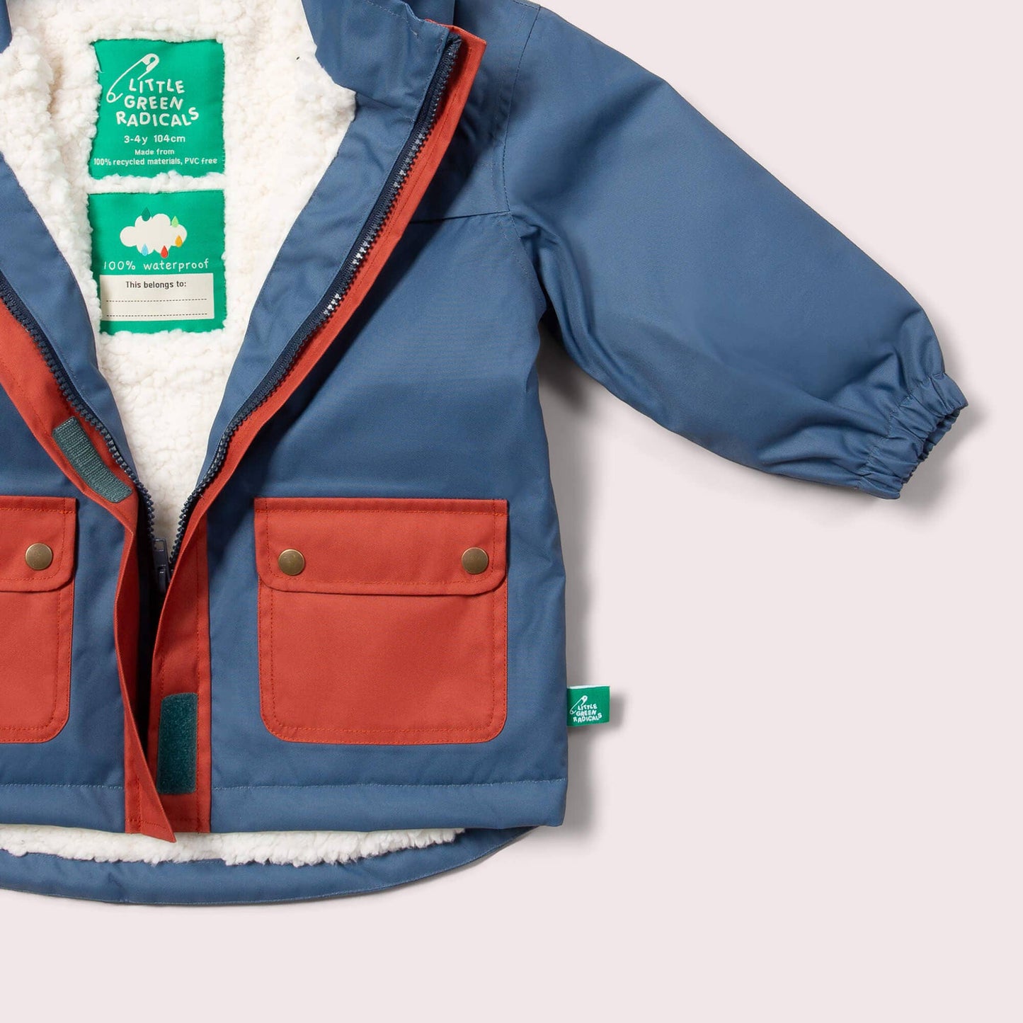 Kids Moonlight Blue Recycled Waterproof Winter Coat – Eco-Friendly, Warm, Durable