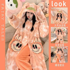 Thickeneded Velvet Flannel Warmth Snot bala Cute Pajama