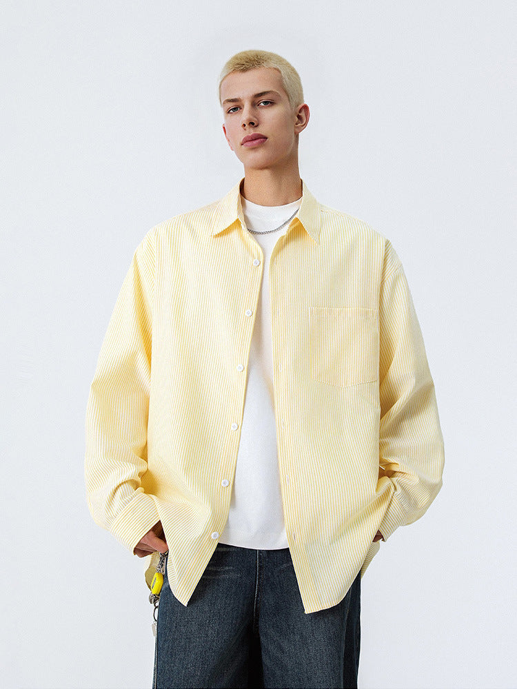 Windproof Yellow Striped Shirt