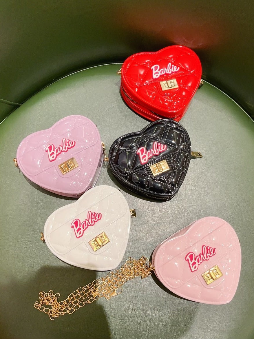 Luxury Crossbody Heart Mini White Bag