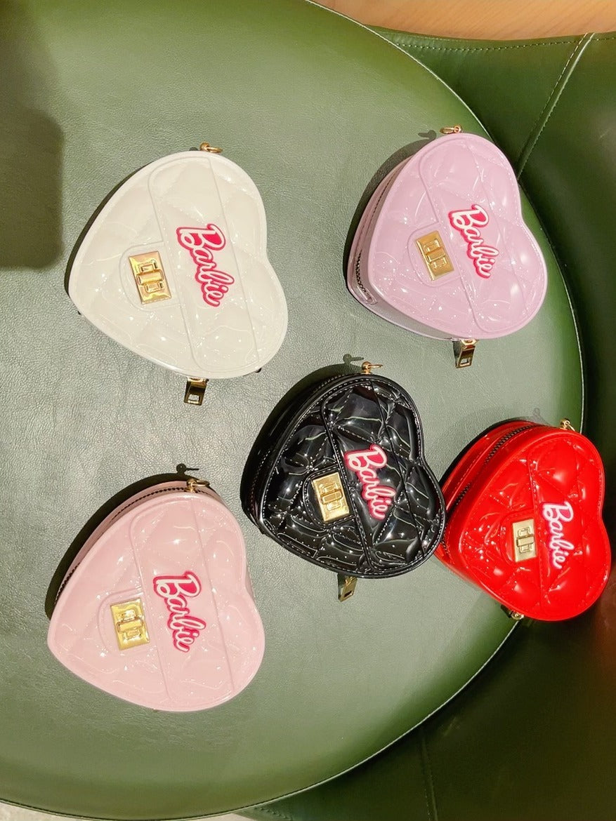 Luxury Crossbody Heart Mini White Bag