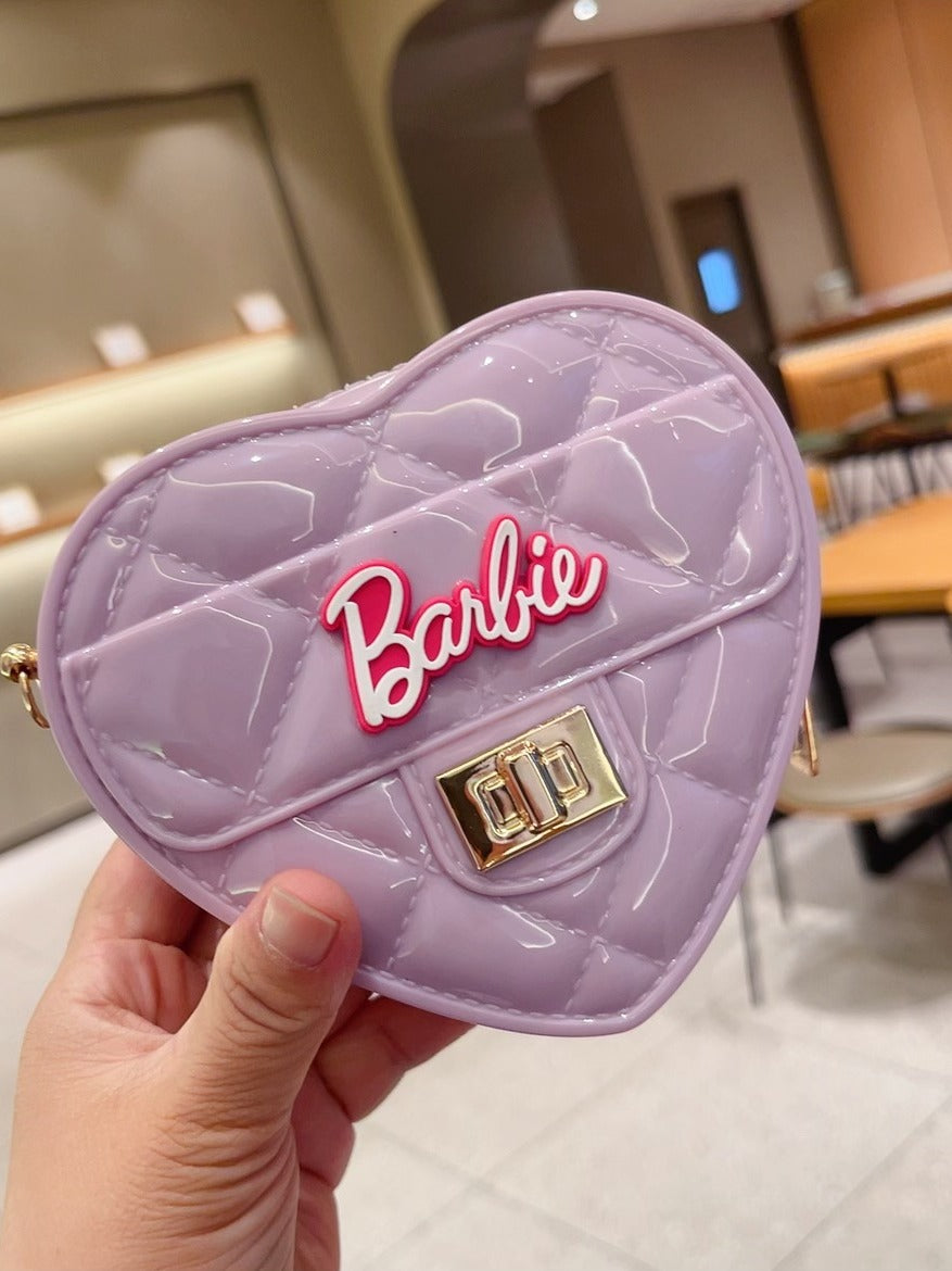 Luxury Crossbody Heart Mini Purple Bag