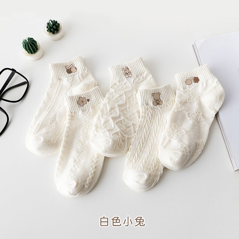 透气网眼船袜女袜