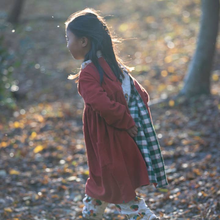 Versatile Hazelnut Reversible Corduroy Pocket Dress Organic Cotton Kids & Baby