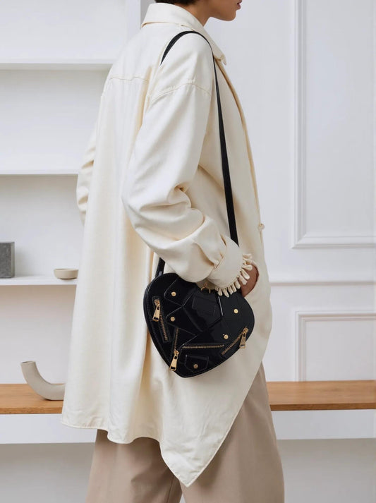 Luxury Heart Shape Jacket Crossbody Bag