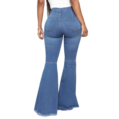 High-Waisted Slim Stretch Blue Denim