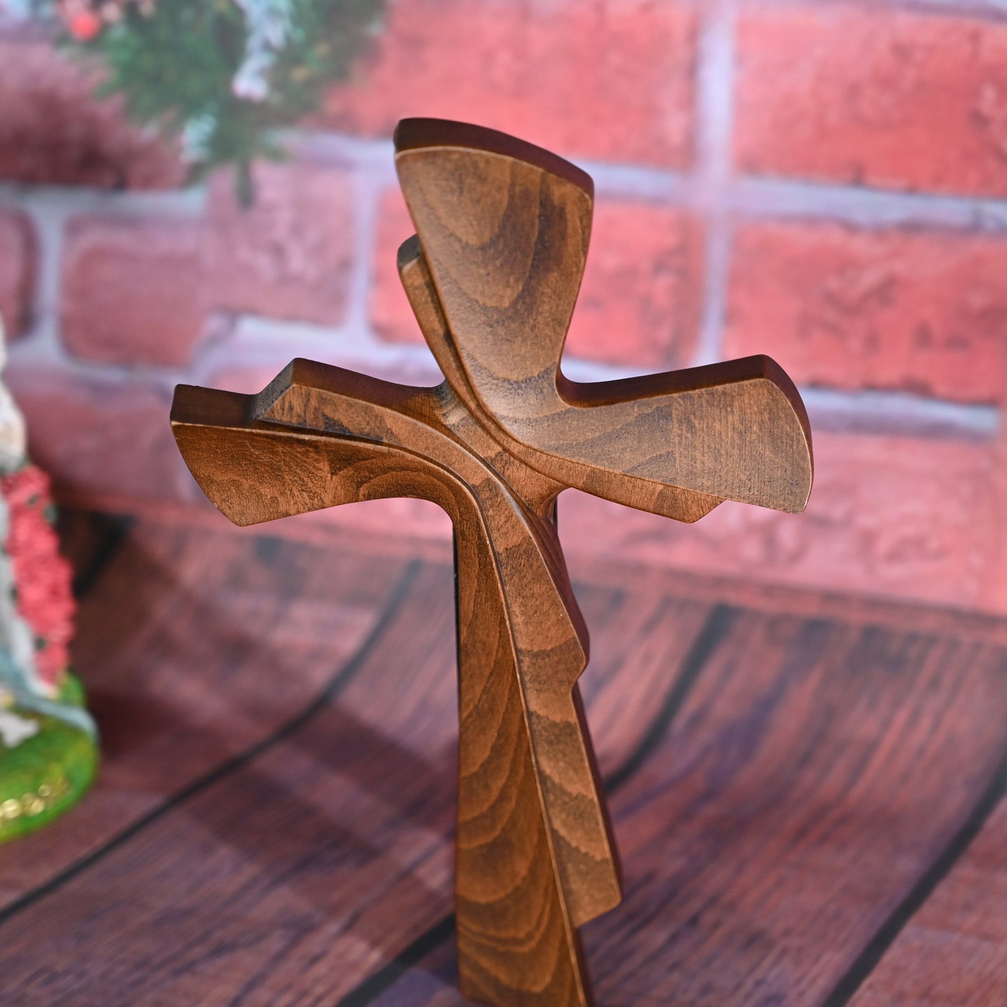 Vintage Wooden 3D Cross Wall Art