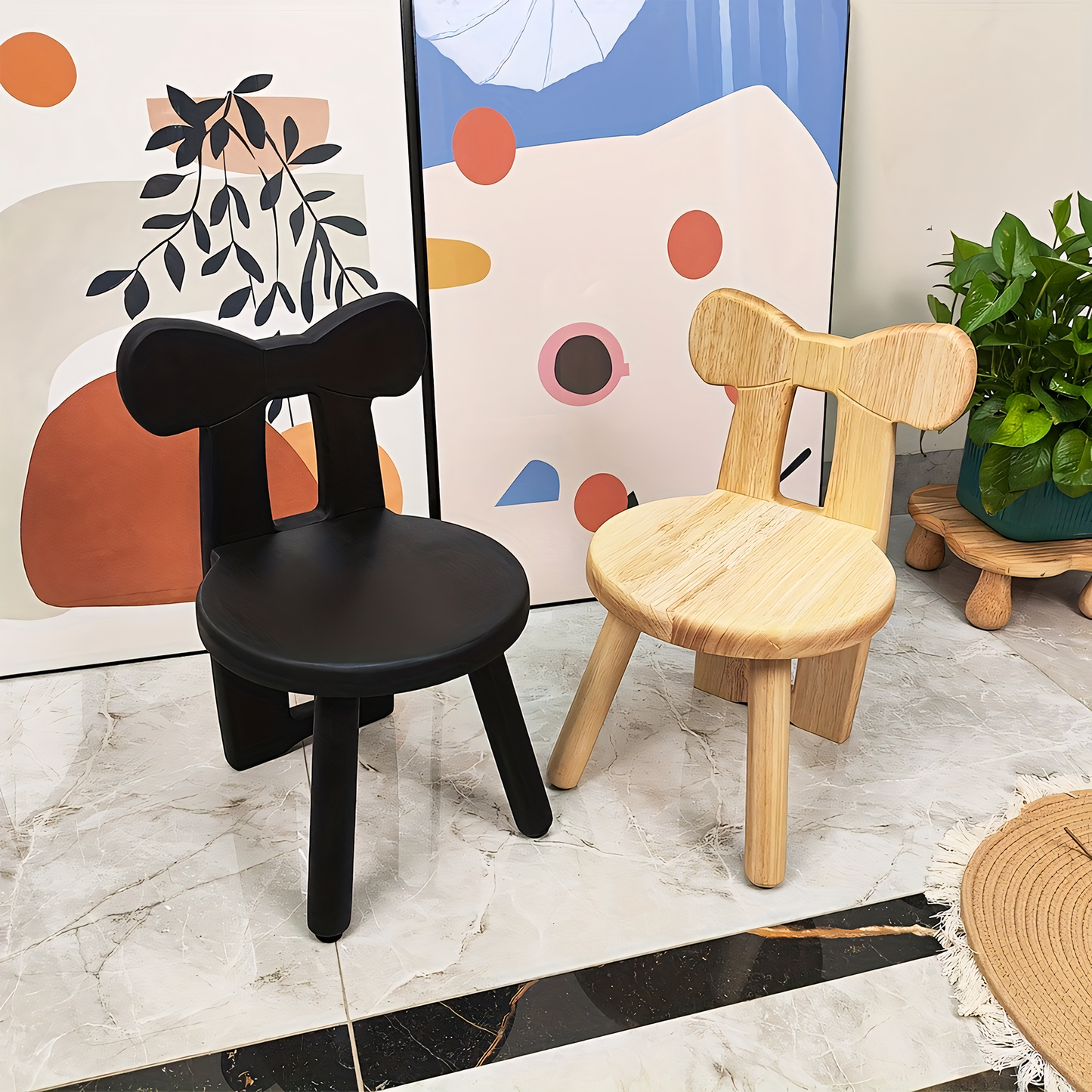 Modern Minimalist Solid Wood Chair