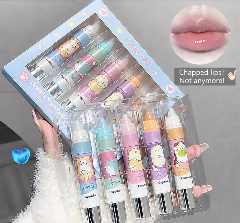 Velvety Lip Balm in natural winter shades