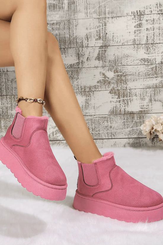 2PCS Cozy Height Increasing Ankle Thick-Soled Boots - IVORYNN