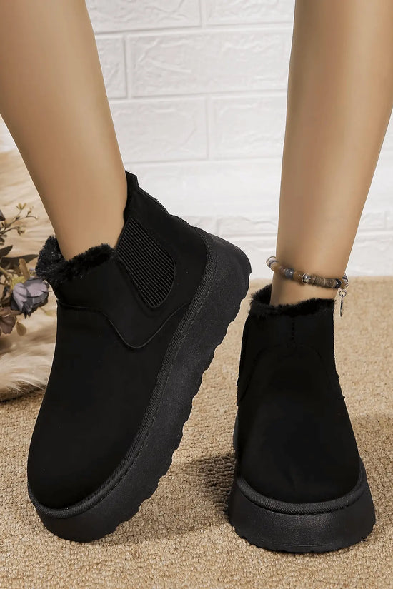 2PCS Cozy Height Increasing Ankle Thick-Soled Boots - IVORYNN