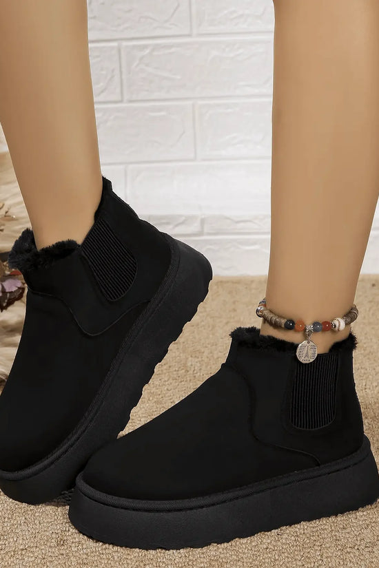 2PCS Cozy Height Increasing Ankle Thick-Soled Boots - IVORYNN