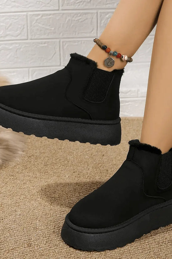 2PCS Cozy Height Increasing Ankle Thick-Soled Boots - IVORYNN