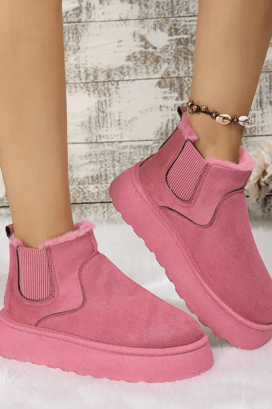 2PCS Cozy Height Increasing Ankle Thick-Soled Boots - IVORYNN