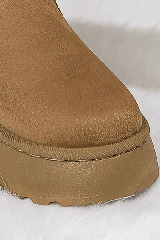 2PCS Cozy Height Increasing Ankle Thick-Soled Boots - IVORYNN