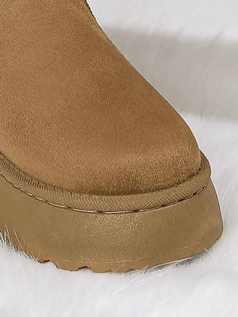 2PCS Cozy Height Increasing Ankle Thick-Soled Boots - IVORYNN