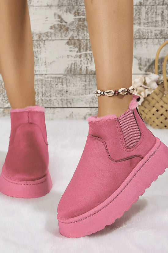 2PCS Cozy Height Increasing Ankle Thick-Soled Boots - IVORYNN