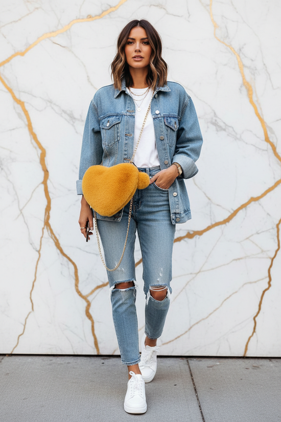 صورة 2 - جاكيت جينز وتيشيرت