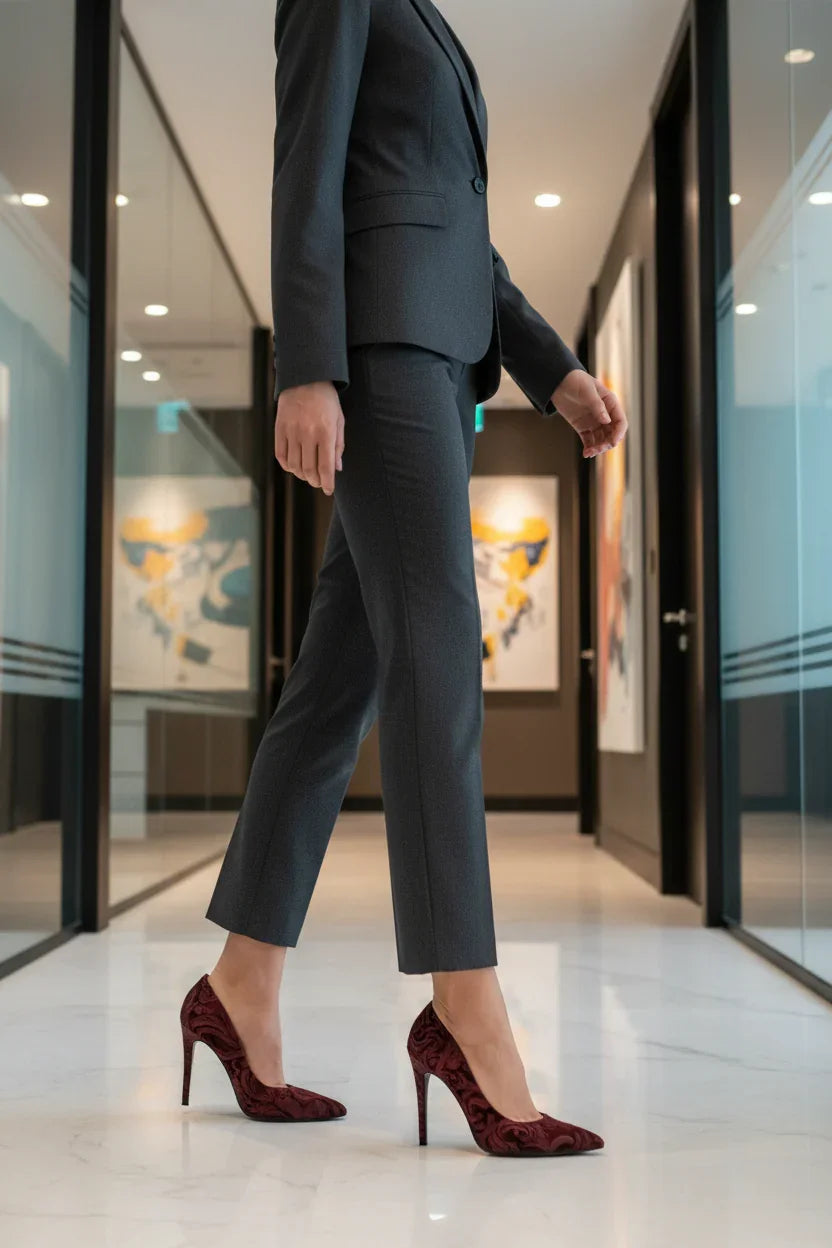 صورة 2 - لقطة قريبة للأرجل والكعب