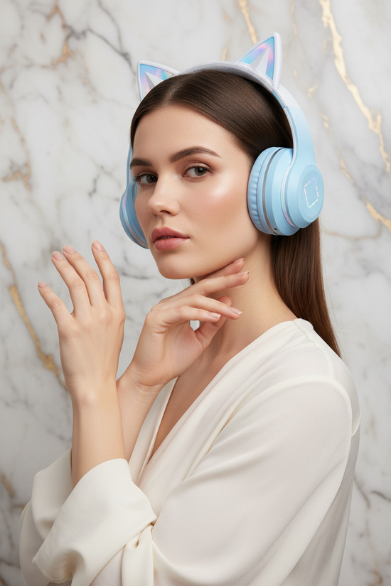 امرأة ترتدي السماعة - لقطة 2