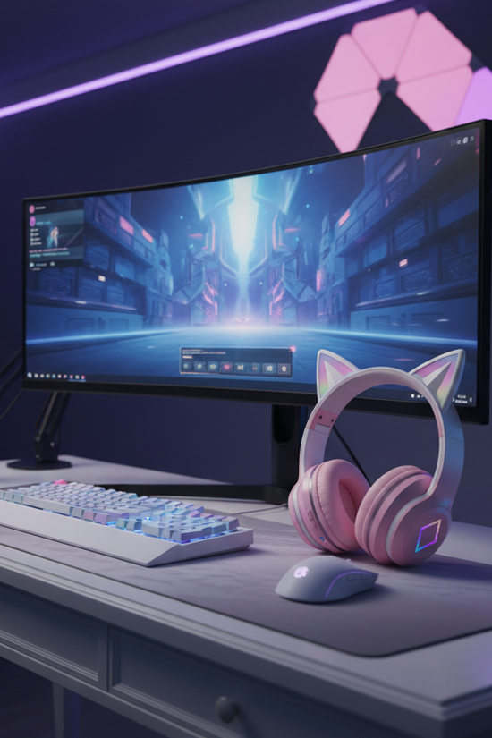 السماعة الوردية في غرفة ألعاب فاخرة - لقطة 2