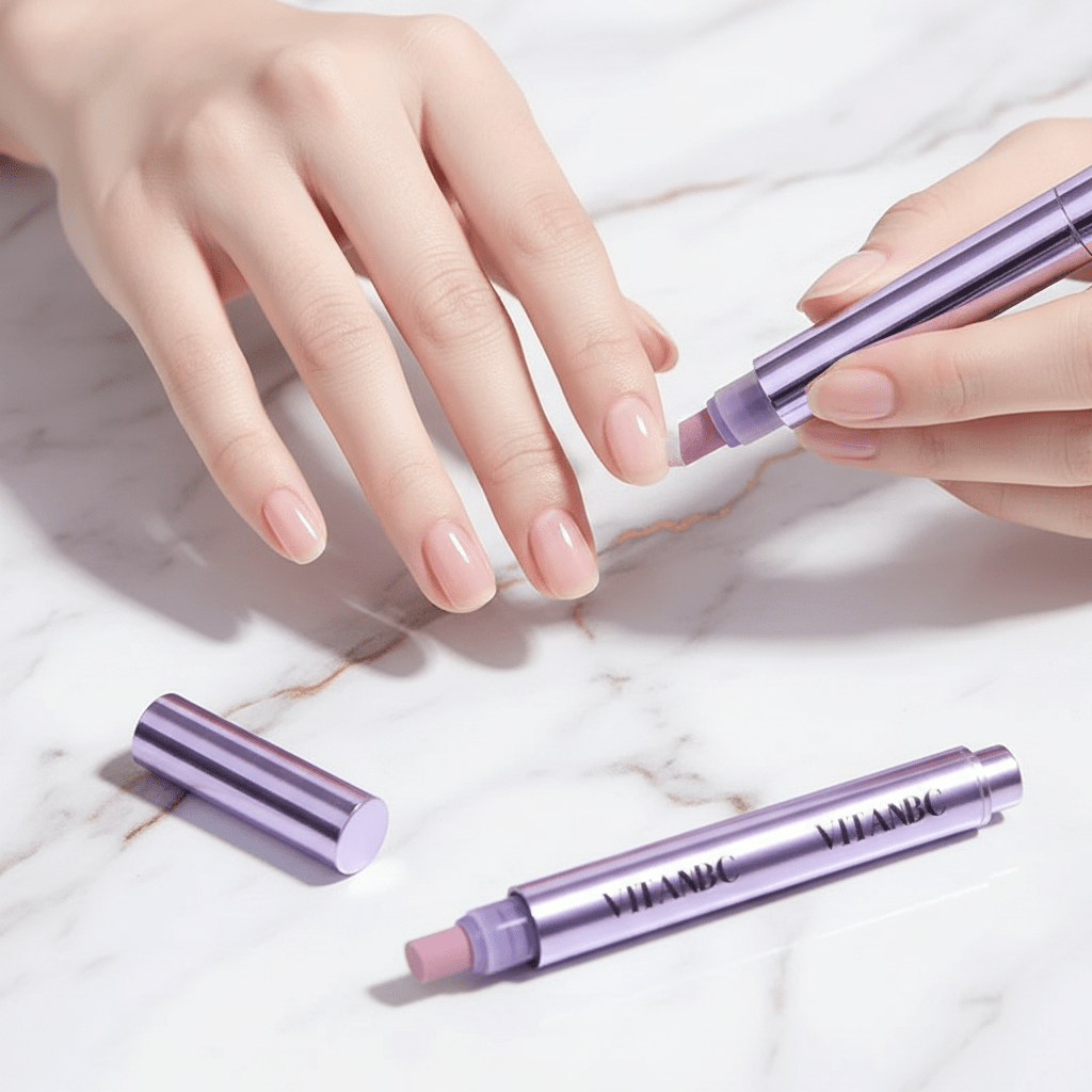 قلم الأظافر السيراميكي البنفسجي - يد 2