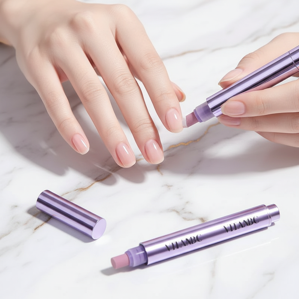قلم الأظافر السيراميكي البنفسجي - يد 2
