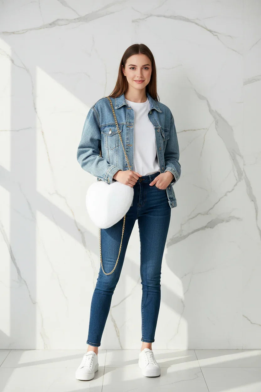 صورة 2 - جاكيت جينز وتيشيرت