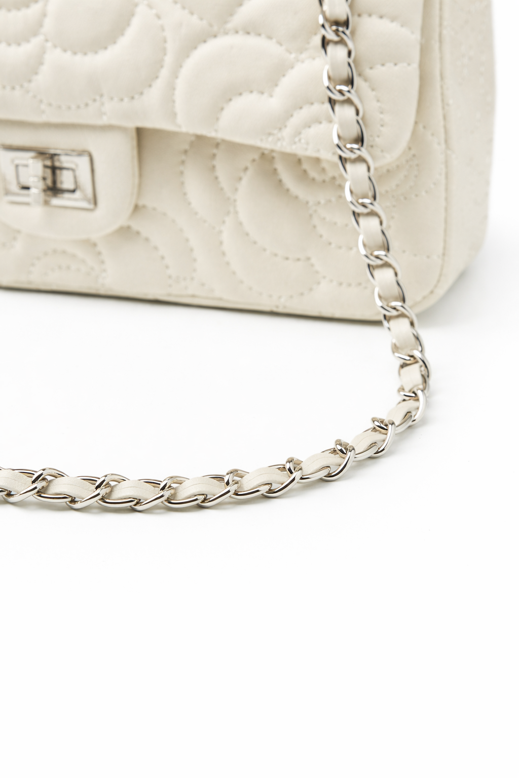 Genuine Leather White Crossbody Bag