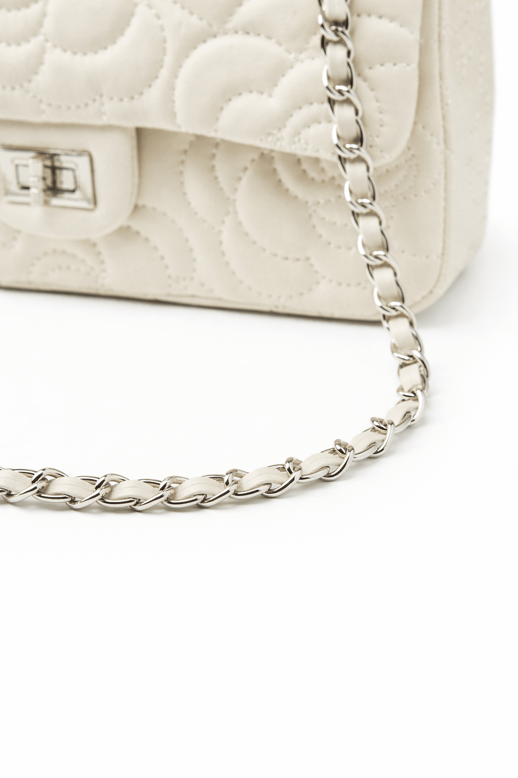 Genuine Leather White Crossbody Bag