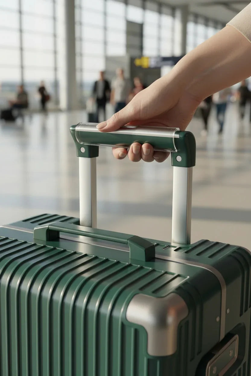 لقطة قريبة للحقيبة باللون #2f4542