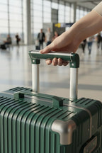 لقطة قريبة للحقيبة باللون #2f4542