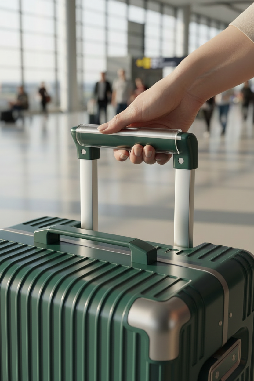 لقطة قريبة للحقيبة باللون #2f4542