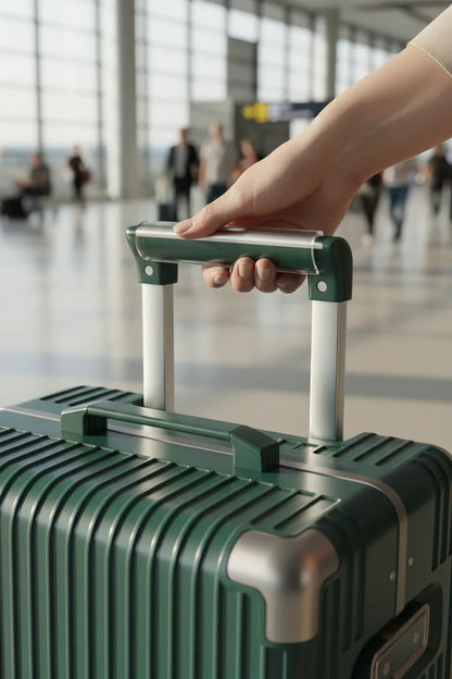 لقطة قريبة للحقيبة باللون #2f4542