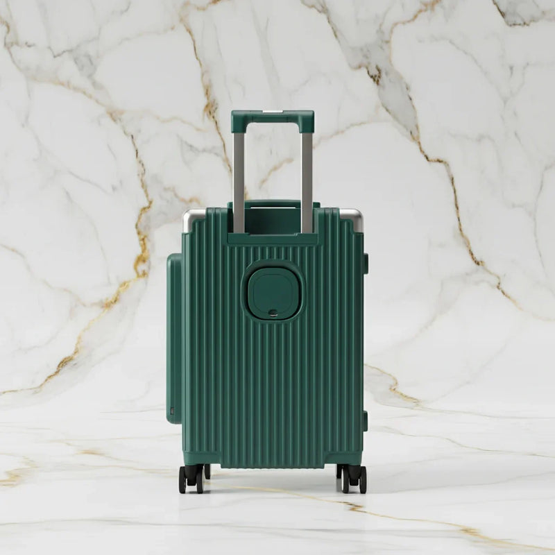 الحقيبة باللون #2f4542 - منظر خلفي