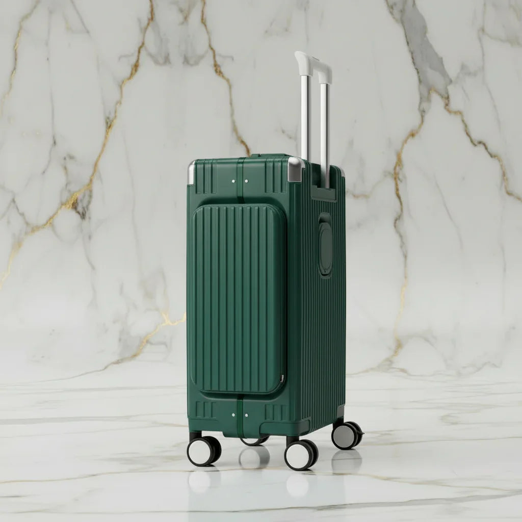 الحقيبة باللون #2f4542 - منظر جانبي